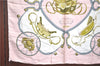 Authentic HERMES Carre 90 Scarf "SPRINGS" Silk Light Pink J0229