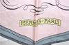 Authentic HERMES Carre 90 Scarf "SPRINGS" Silk Light Pink J0229