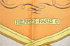 Authentic HERMES Carre 90 Scarf "SPRINGS" Silk Brown J0230