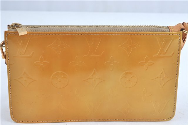 Authentic Louis Vuitton Vernis Lexington Hand Bag Pouch Yellow M91010 LV J0232