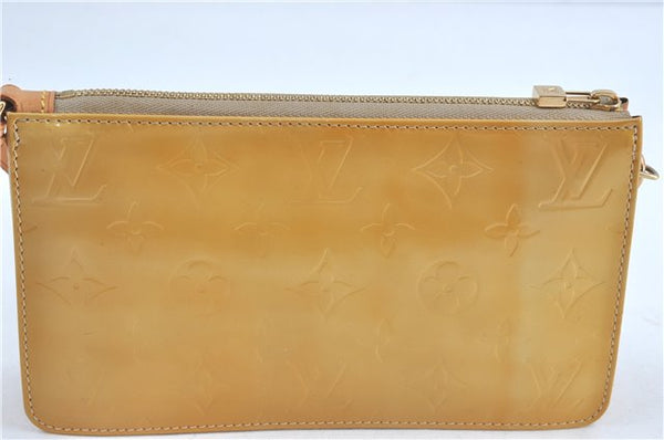 Authentic Louis Vuitton Vernis Lexington Hand Bag Pouch Yellow M91010 LV J0232