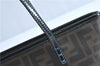 Authentic FENDI Zucca Hand Tote Bag Purse PVC Enamel Brown Black J0242