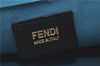 Authentic FENDI Zucca Hand Tote Bag Purse PVC Enamel Brown Black J0242