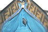 Authentic FENDI Zucca Hand Tote Bag Purse PVC Enamel Brown Black J0242