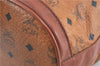 Authentic MCM Visetos Leather Vintage Shoulder Cross Body Bag Brown J0243