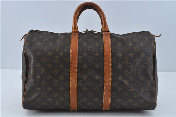 Authentic Louis Vuitton Monogram Keepall 45 Boston Bag M41428 LV J0248