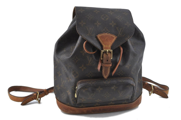 Authentic Louis Vuitton Monogram Montsouris MM Backpack M51136 LV J0254