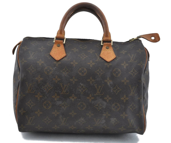 Authentic Louis Vuitton Monogram Speedy 30 Hand Bag M41526 LV J0263