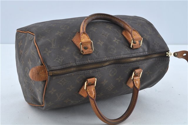 Authentic Louis Vuitton Monogram Speedy 30 Hand Bag M41526 LV J0263