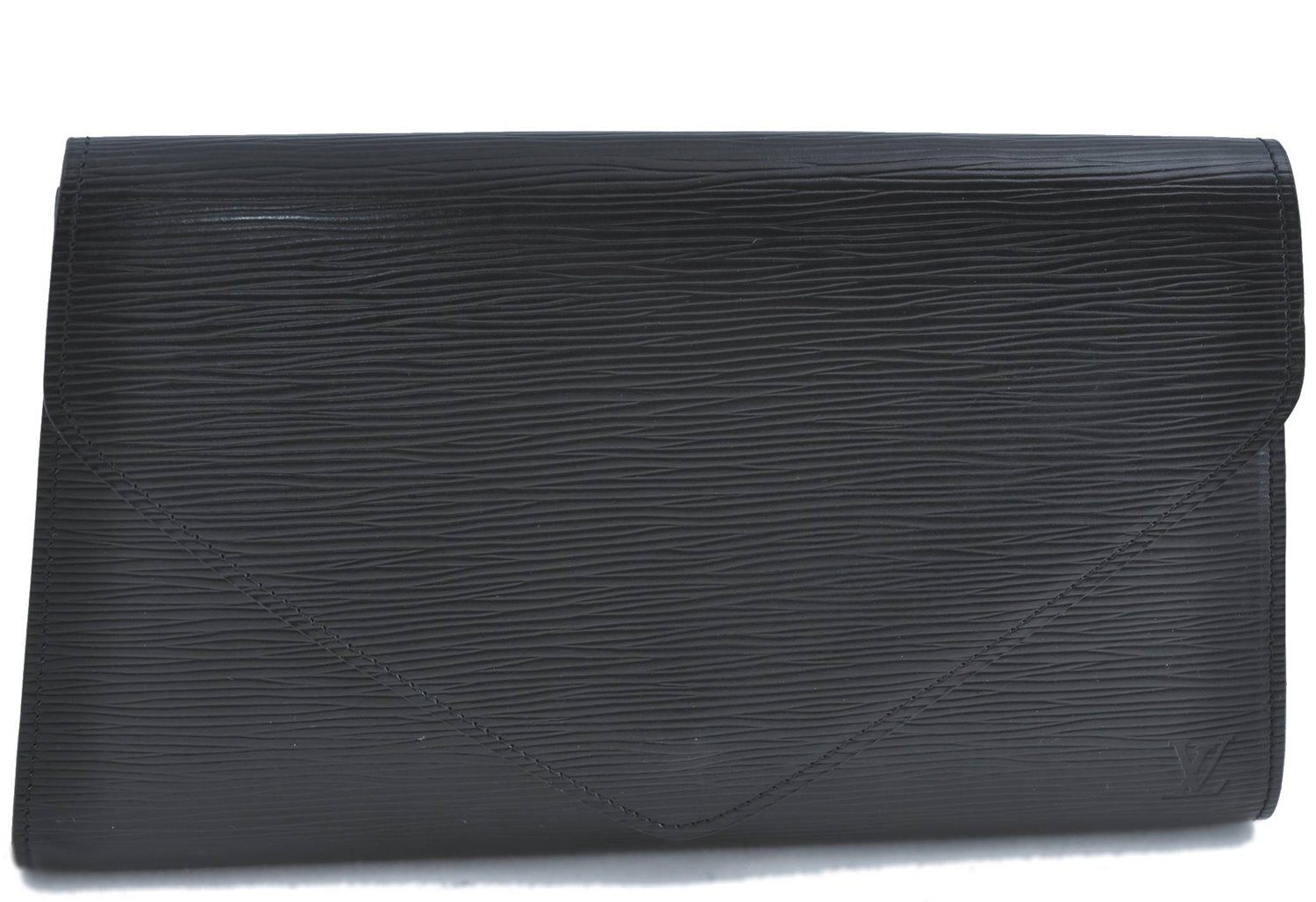 Authentic Louis Vuitton Epi Arts Deco Clutch Bag Black M52632 LV J0281