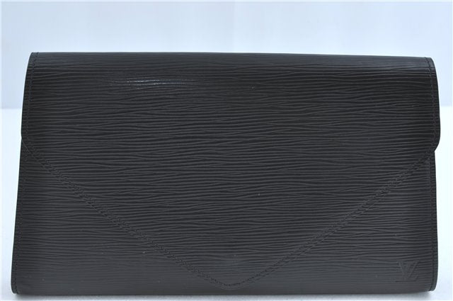Authentic Louis Vuitton Epi Arts Deco Clutch Bag Black M52632 LV J0281
