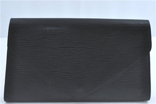 Authentic Louis Vuitton Epi Arts Deco Clutch Bag Black M52632 LV J0281