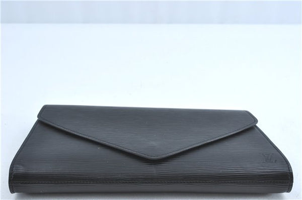 Authentic Louis Vuitton Epi Arts Deco Clutch Bag Black M52632 LV J0281