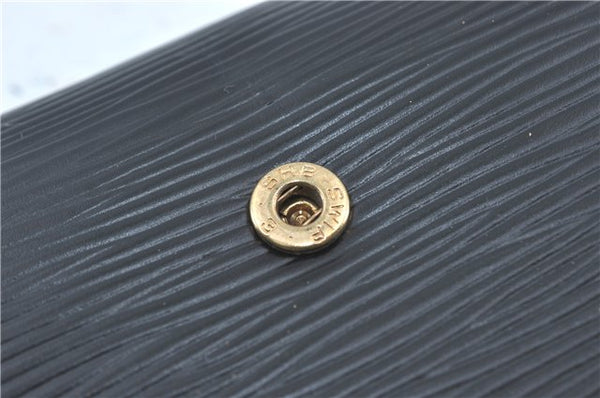 Authentic Louis Vuitton Epi Arts Deco Clutch Bag Black M52632 LV J0281