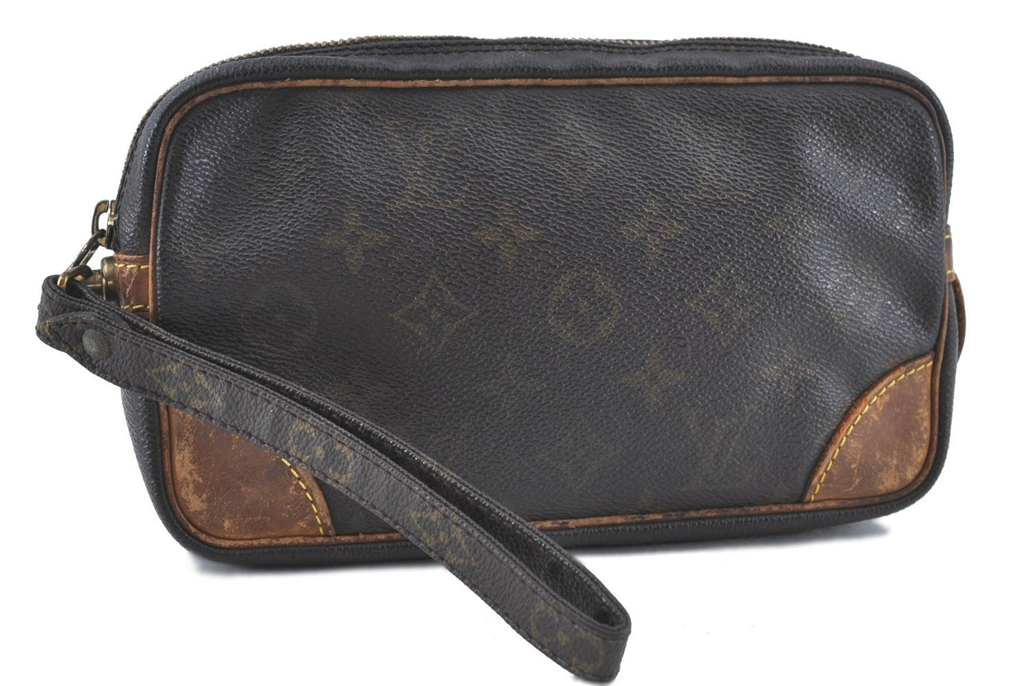 Auth Louis Vuitton Monogram Marly Dragonne PM Clutch Hand Bag M51827 LV J0287