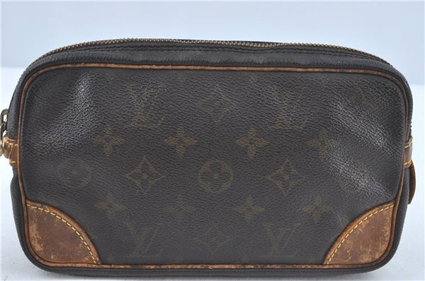 Auth Louis Vuitton Monogram Marly Dragonne PM Clutch Hand Bag M51827 LV J0287
