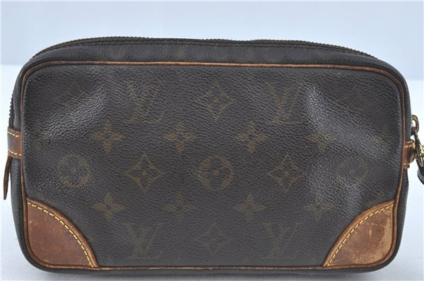 Auth Louis Vuitton Monogram Marly Dragonne PM Clutch Hand Bag M51827 LV J0287