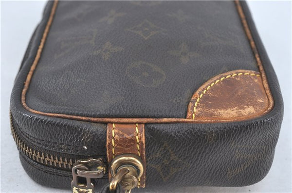 Auth Louis Vuitton Monogram Marly Dragonne PM Clutch Hand Bag M51827 LV J0287