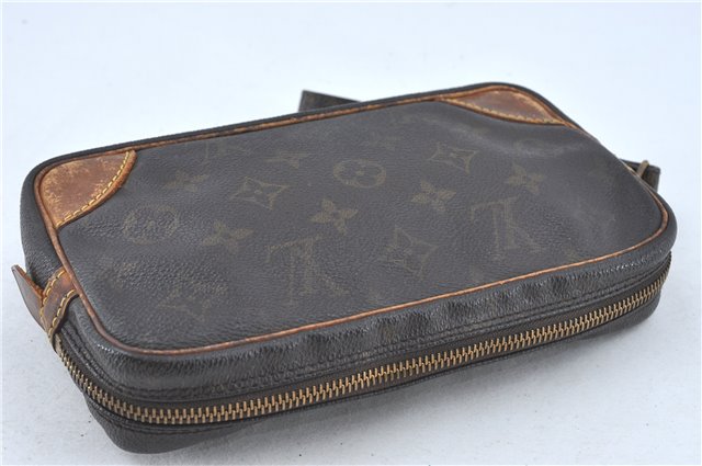 Auth Louis Vuitton Monogram Marly Dragonne PM Clutch Hand Bag M51827 LV J0287