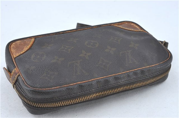 Auth Louis Vuitton Monogram Marly Dragonne PM Clutch Hand Bag M51827 LV J0287