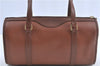 Authentic Burberrys Vintage Leather Shoulder Boston Bag Brown J0294