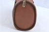 Authentic Burberrys Vintage Leather Shoulder Boston Bag Brown J0294