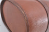 Authentic Burberrys Vintage Leather Shoulder Boston Bag Brown J0294