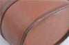 Authentic Burberrys Vintage Leather Shoulder Boston Bag Brown J0294