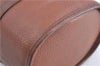 Authentic Burberrys Vintage Leather Shoulder Boston Bag Brown J0294