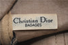 Authentic Christian Dior Trotter Hand Boston Bag Canvas Leather Brown J0303