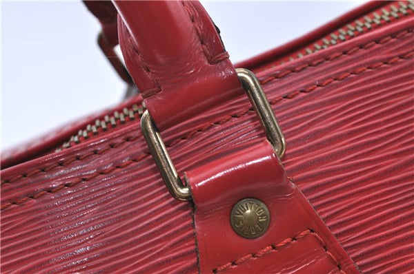 Authentic Louis Vuitton Epi Speedy 30 Hand Bag Red M43007 LV J0316