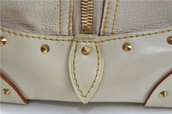 Authentic Louis Vuitton Suhali Superbe Hand Boston Bag White M91891 LV J0319