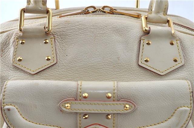 Authentic Louis Vuitton Suhali Superbe Hand Boston Bag White M91891 LV J0319