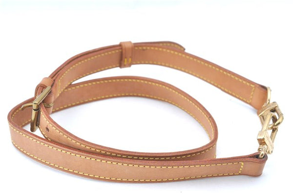 Authentic Louis Vuitton Leather Shoulder Strap Beige 33.3-40" LV J0320