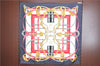 Authentic HERMES Carre 90 Scarf "Crano Manege" Silk Black J0333