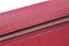 Authentic FENDI Chain Shoulder Cross Body Bag Purse Leather Red J0348