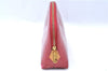 Authentic Louis Vuitton Vernis Pochette Cosmetic Pouch Red M91496 LV J0352