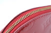 Authentic Louis Vuitton Vernis Pochette Cosmetic Pouch Red M91496 LV J0352