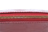 Authentic Louis Vuitton Vernis Pochette Cosmetic Pouch Red M91496 LV J0352