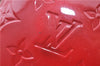 Authentic Louis Vuitton Vernis Pochette Cosmetic Pouch Red M91496 LV J0352