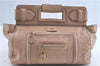 Authentic Chloe 3Way Shoulder Hand Tote Bag Leather Pink Beige J0361