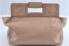 Authentic Chloe 3Way Shoulder Hand Tote Bag Leather Pink Beige J0361
