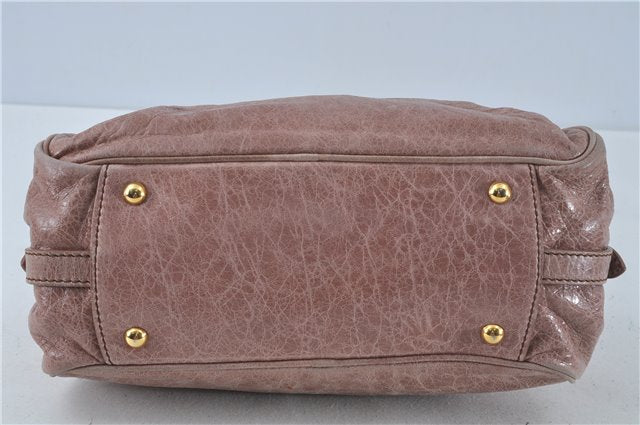 Authentic MIU MIU Leather 2Way Shoulder Hand Bag RT0439 Pink J0367