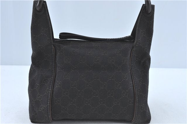 Authentic GUCCI Shoulder Hand Bag Purse GG Canvas Leather 101333 Brown J0369