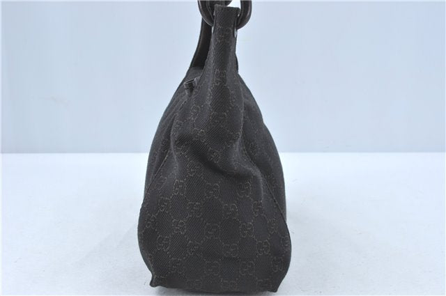 Authentic GUCCI Shoulder Hand Bag Purse GG Canvas Leather 101333 Brown J0369