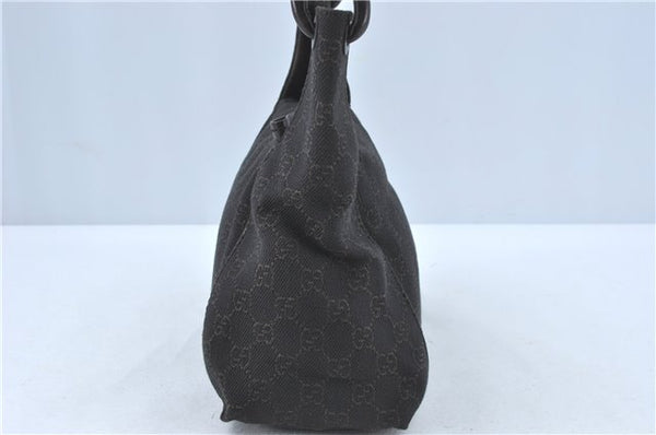 Authentic GUCCI Shoulder Hand Bag Purse GG Canvas Leather 101333 Brown J0369
