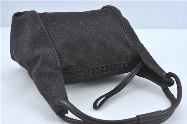 Authentic GUCCI Shoulder Hand Bag Purse GG Canvas Leather 101333 Brown J0369
