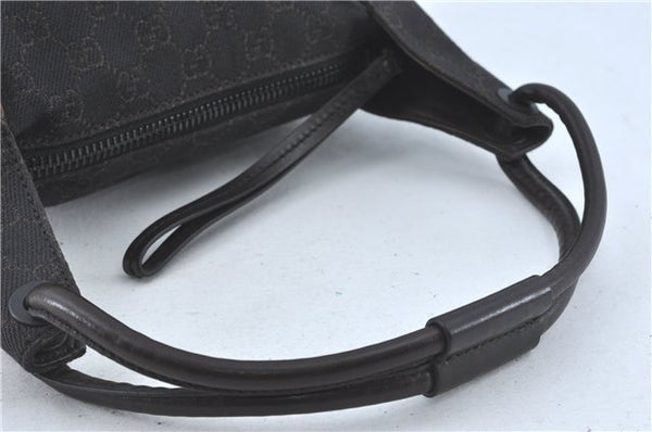 Authentic GUCCI Shoulder Hand Bag Purse GG Canvas Leather 101333 Brown J0369