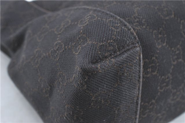 Authentic GUCCI Shoulder Hand Bag Purse GG Canvas Leather 101333 Brown J0369