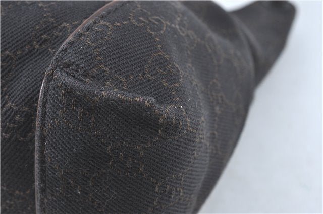 Authentic GUCCI Shoulder Hand Bag Purse GG Canvas Leather 101333 Brown J0369